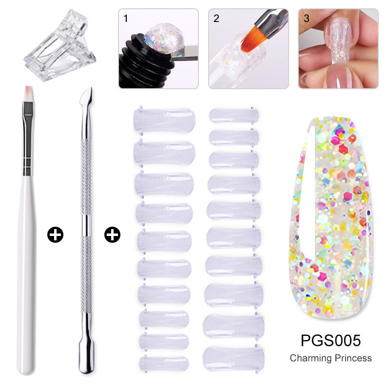 Beauty Crystal Extended Glue Suit Quick Nail Tool Set