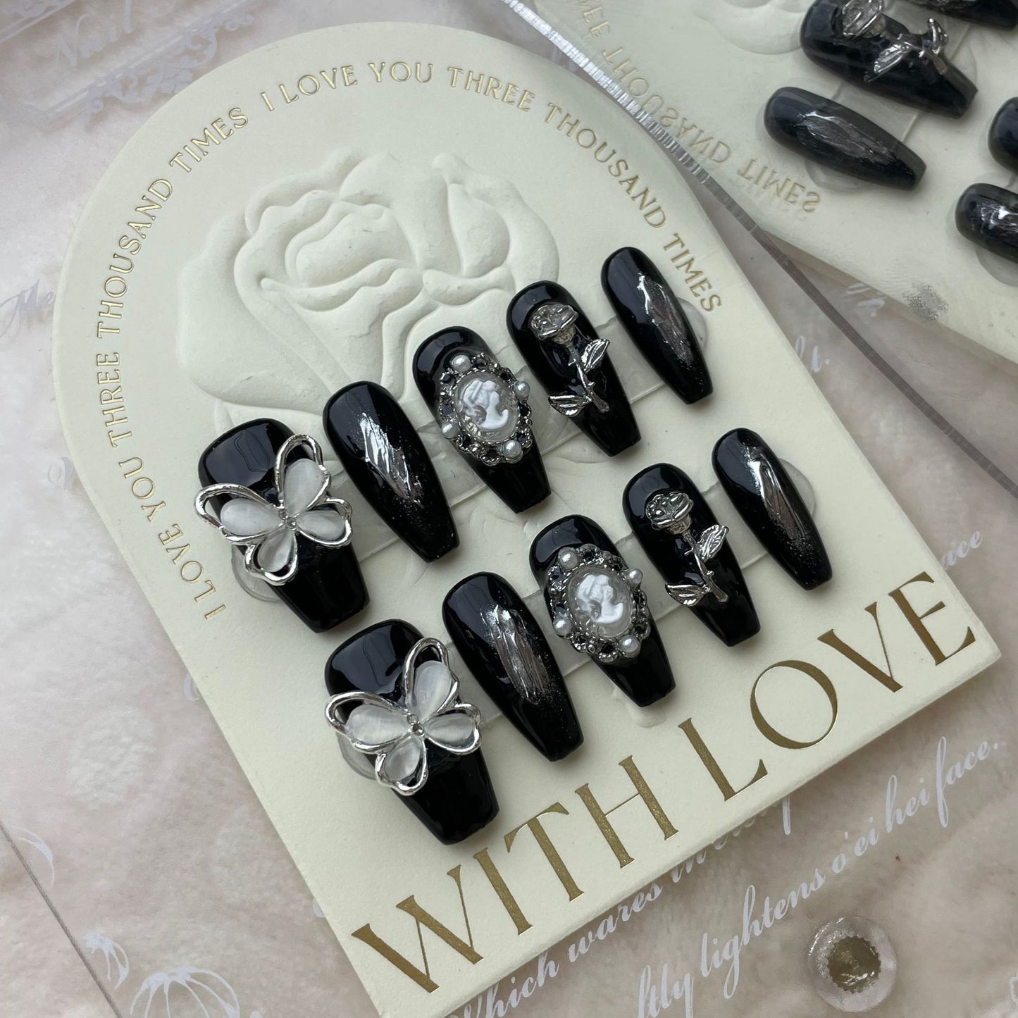 Handmade Wear Light Luxury Full Diamond Flash Nail Stickers