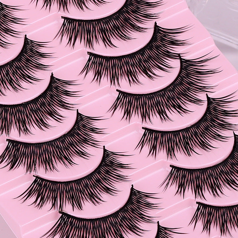 Acrylic Pair With Hard Stem Natural Eyelashes Thick False Lashes