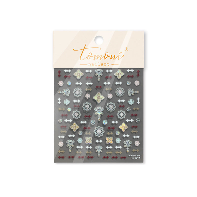 Shell Light National Style Palace Concubine Nail Stickers