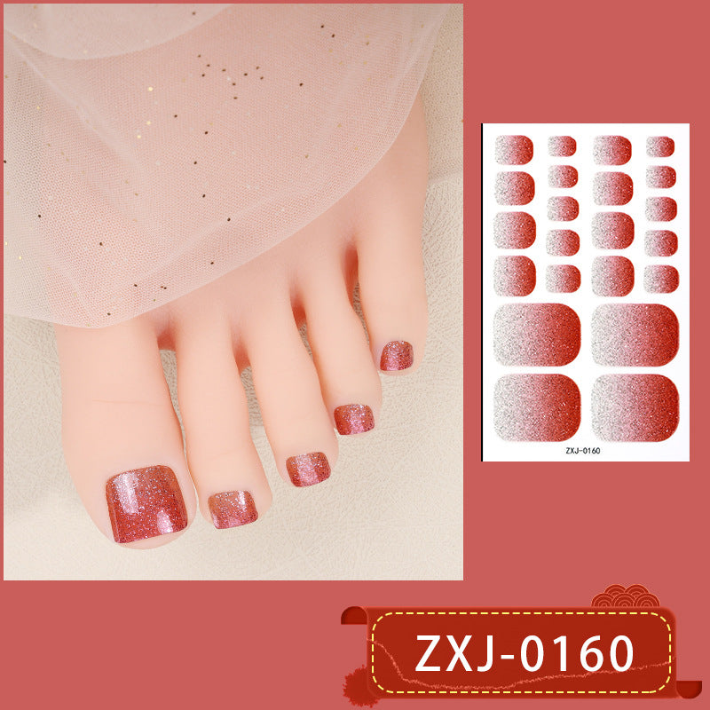 Onion Flash Toe Gradient Cat Foot Nail Stickers