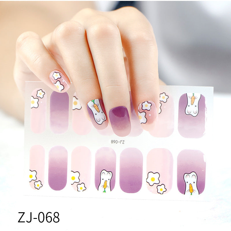 Gel Fresh Waterproof Durable Patch Removable Nail Stickers