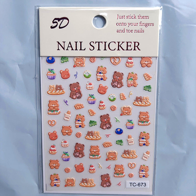 Relief Three-dimensional Cartoon Hand Account Goo Card Nail Tool Set