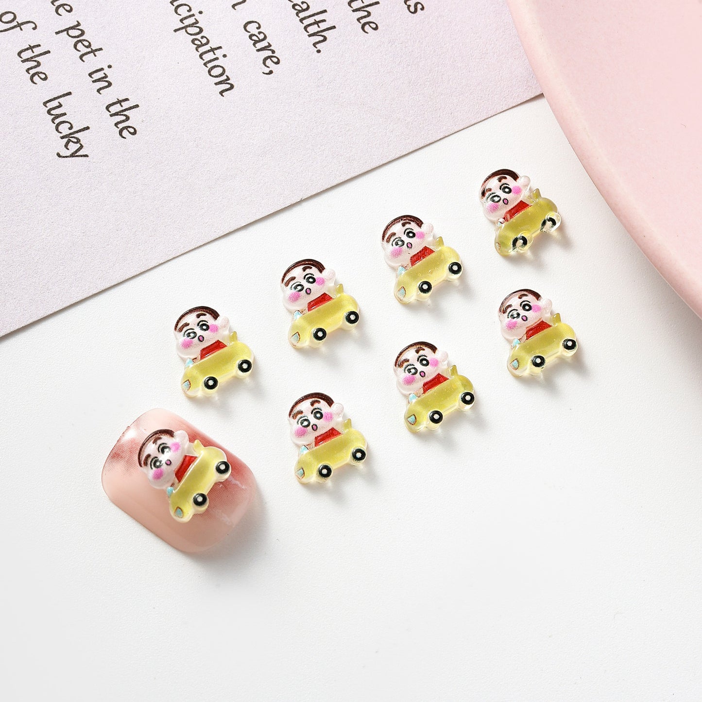 Crayon Cartoon Ornament Funny Story Doll Nail Care Nail Art