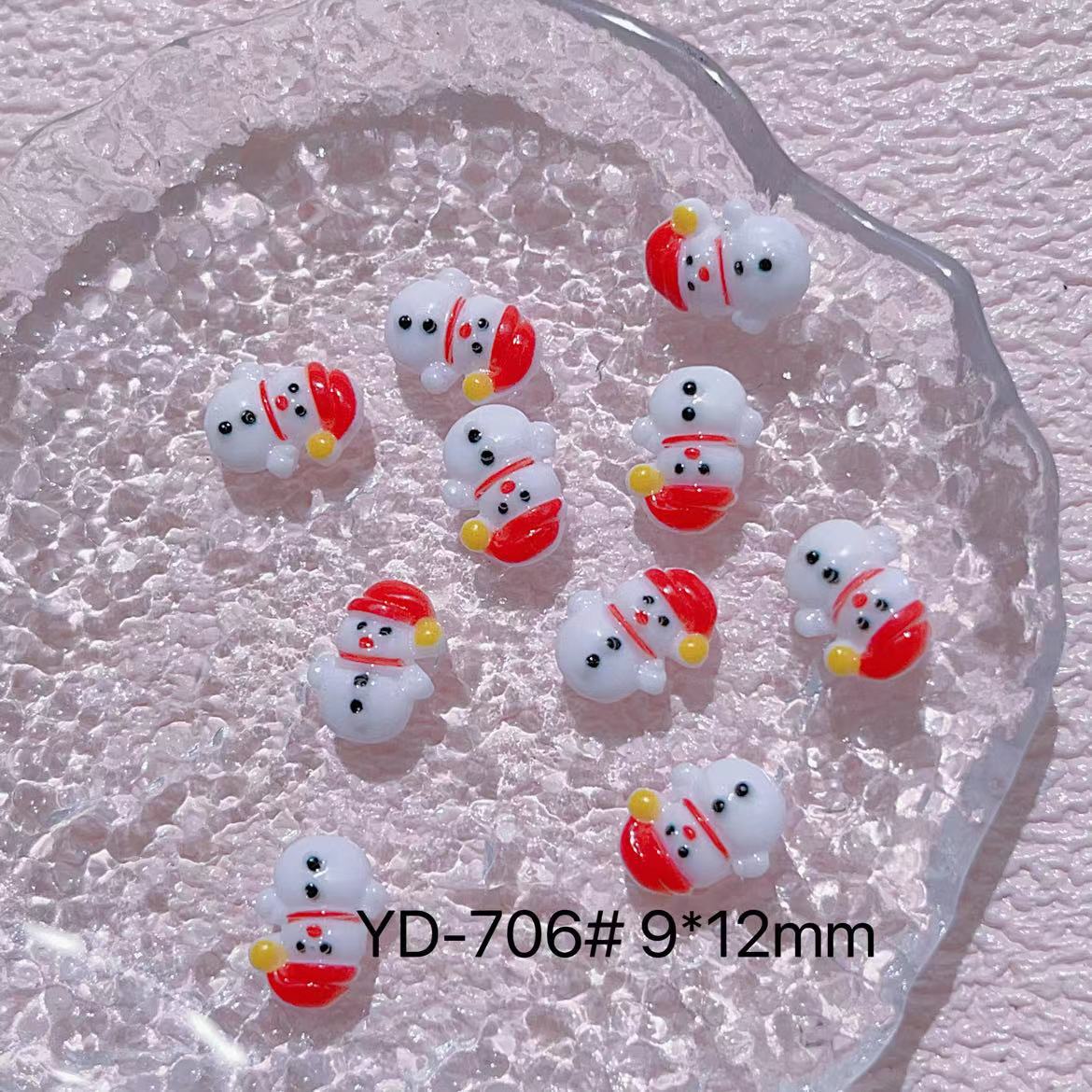 Resin Glossy Christmas Old Tree Elk Nail Care Nail Art