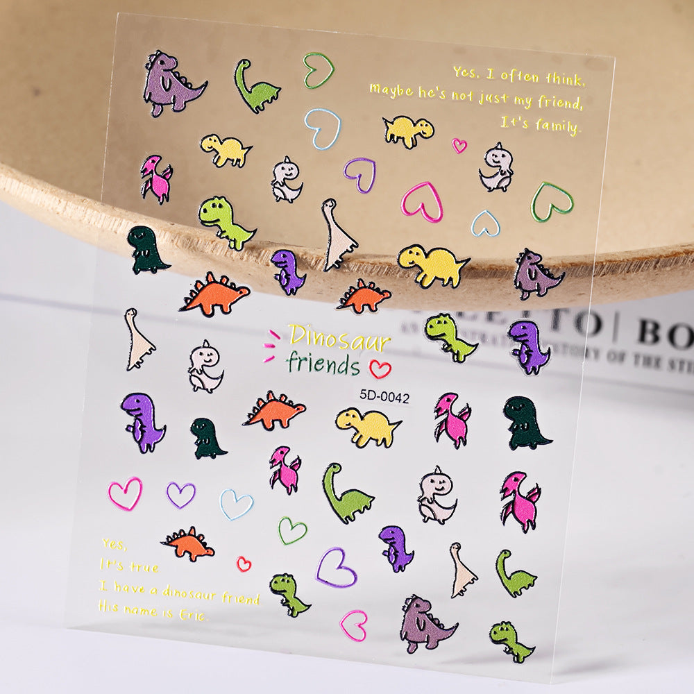 Paper Card Packaging Simple Cute Three-dimensional Nail Stickers