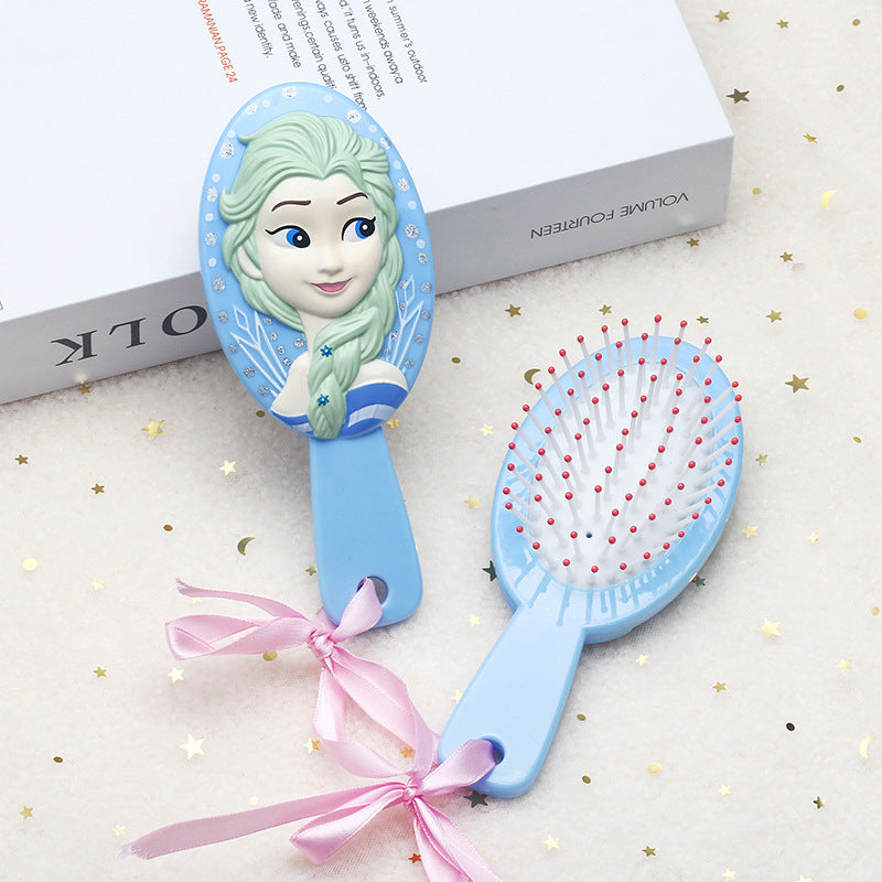 Mini brosses et peignes à cheveux en plastique rose pour la maison