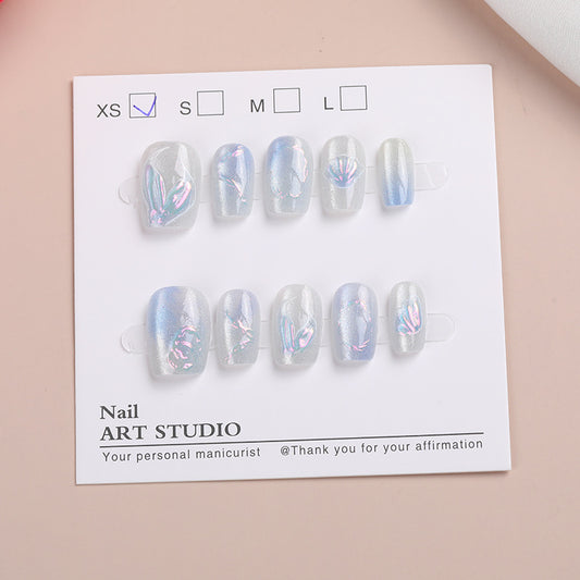 Fishtail Gradient Detachable Low-key Small People Nail Art