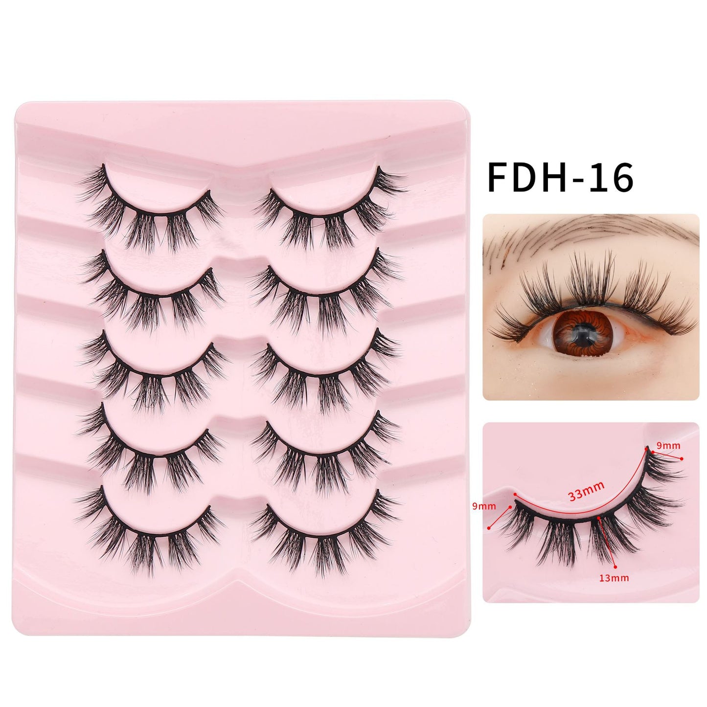 Oblique Flying Segmented Eyelashes Pairs Of Natural False Lashes