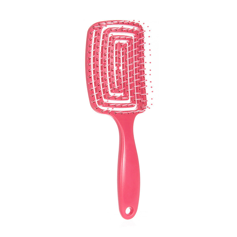 Hollow Big Curved Portable Elastic Wet Hair Brushes & Combs