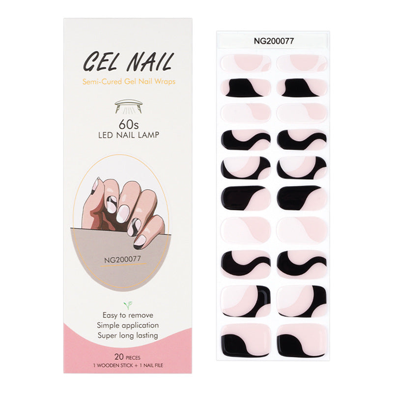 Gel Finger Therapy Light Uv Half Nail Stickers