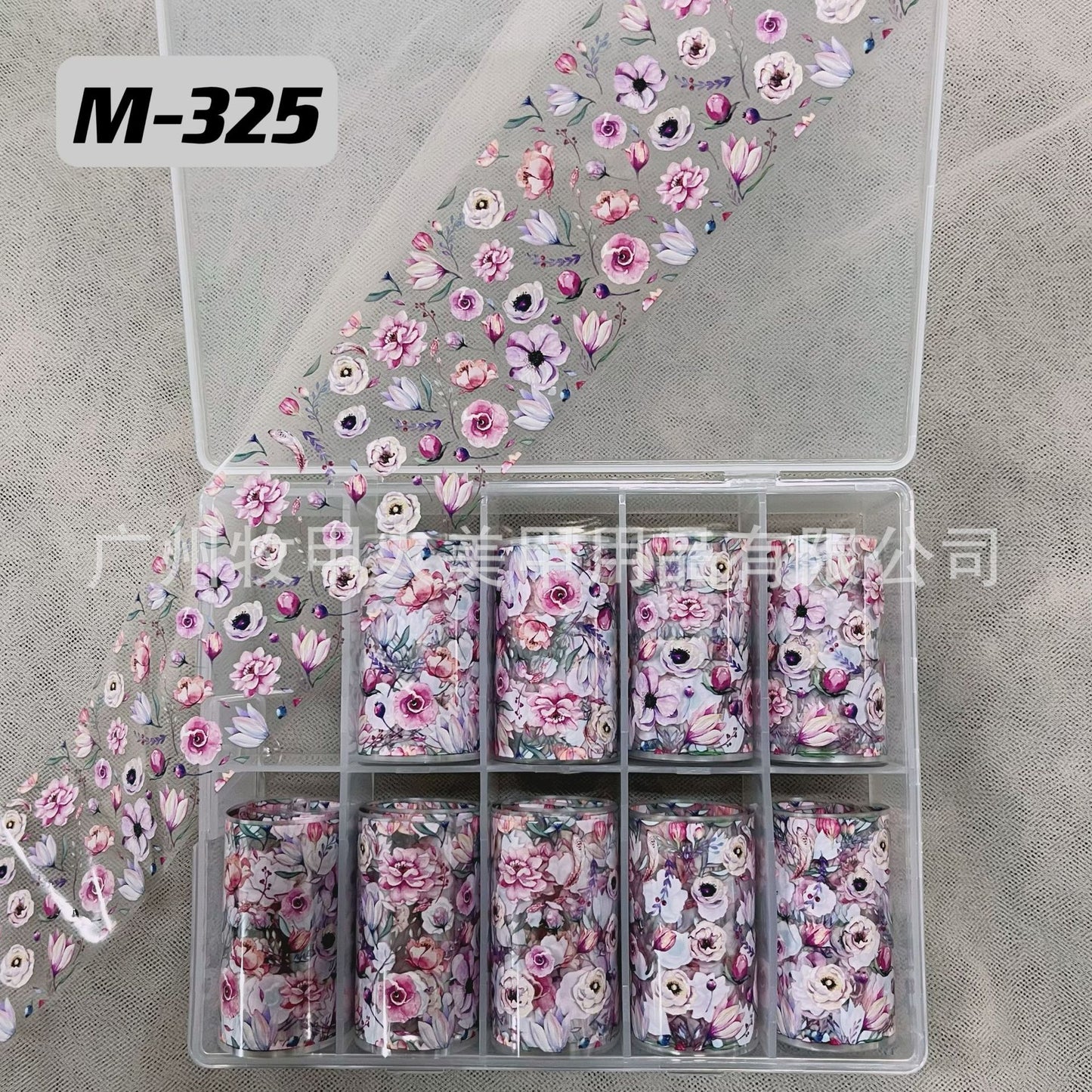 Dyed Fresh Transfer Paper Butterfly Flower Nail Stickers