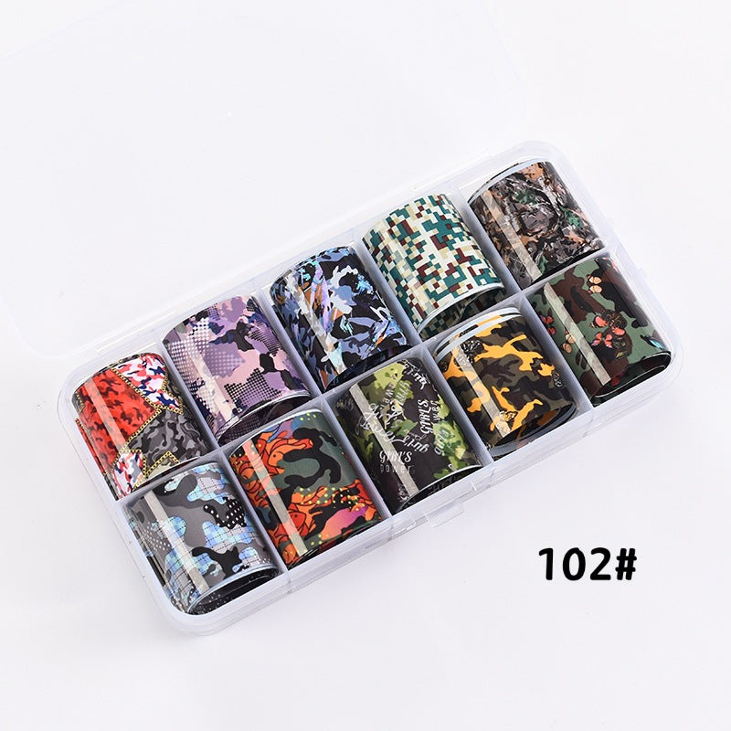 Suit Plaid Snake Leopard Flower Fluorescent Nail Stickers