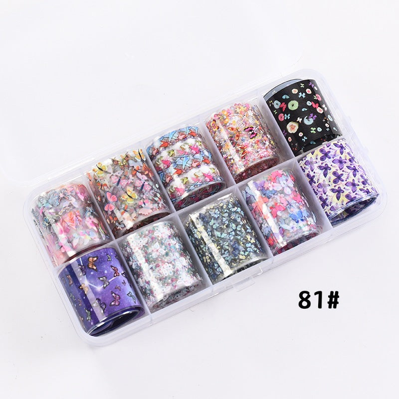 Suit Plaid Snake Leopard Flower Fluorescent Nail Stickers