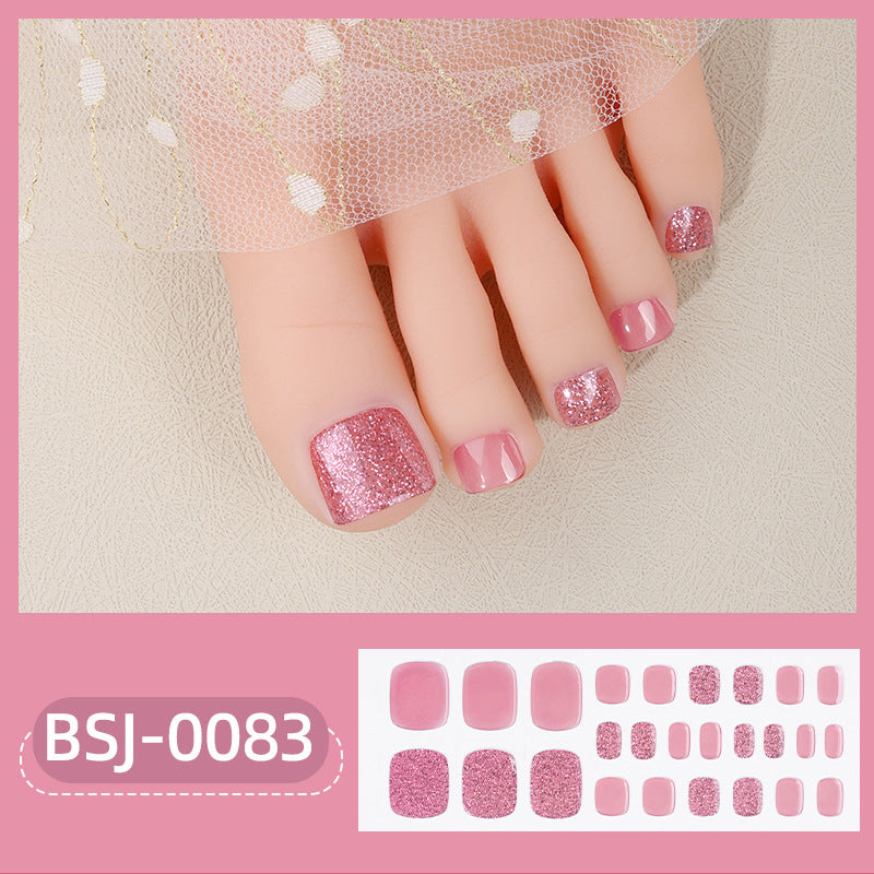 Foot Flash Pure Onion Jump Color Nail Stickers