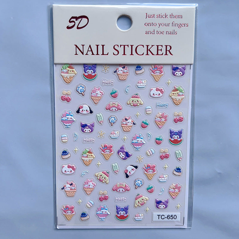 Relief Three-dimensional Cartoon Hand Account Goo Card Nail Tool Set