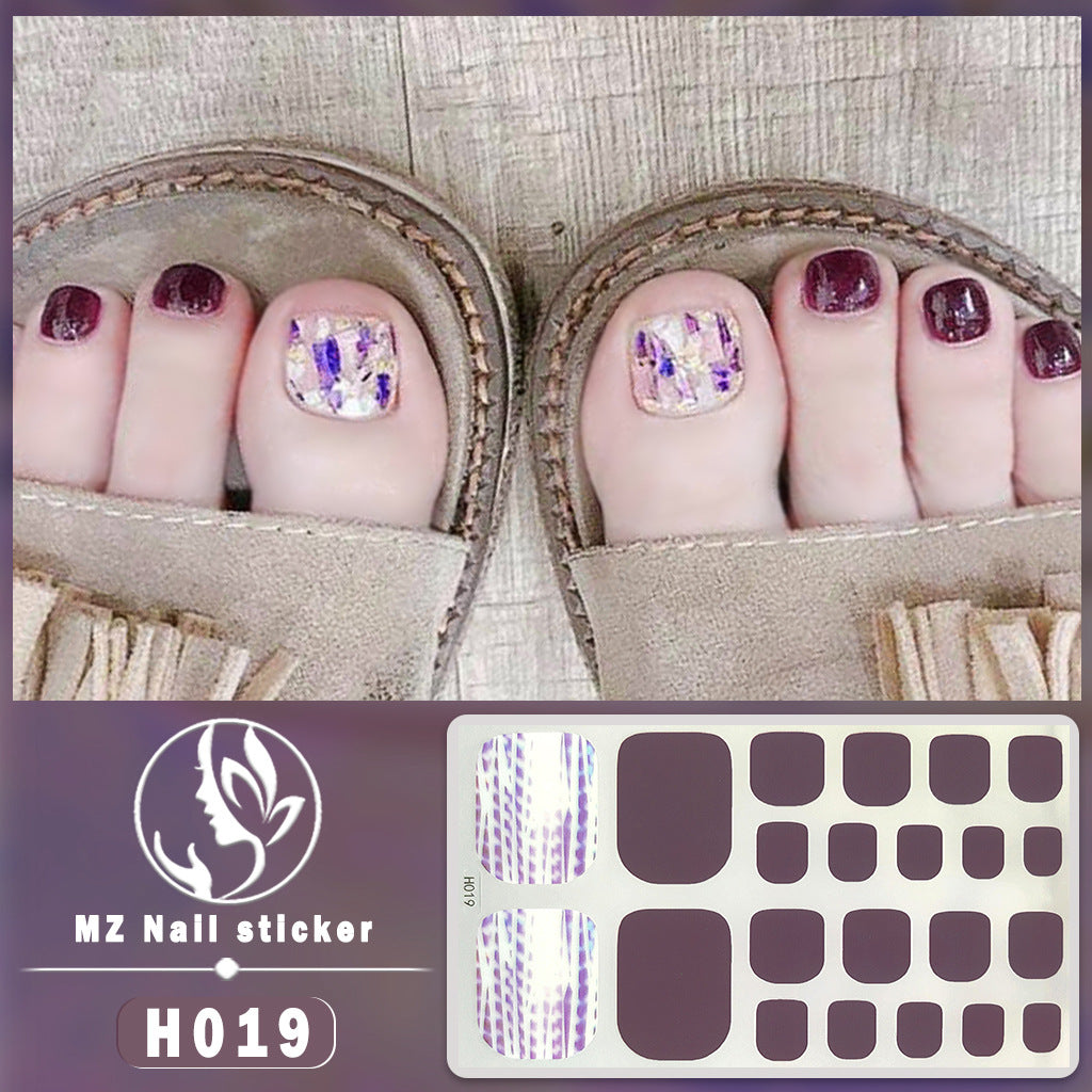 Feet Paper Imitation Diamond Waterproof Durable Nail Stickers