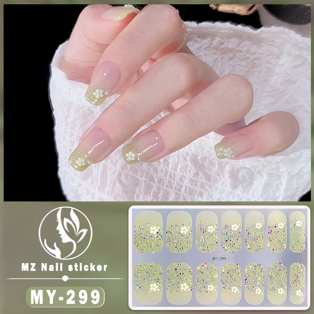 Autocollants pour ongles en gel à motif papillon tridimensionnel