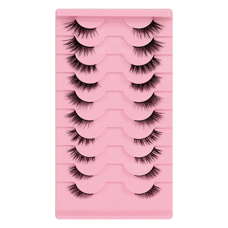 With Dense Curvature Eyelash Pairs Of Chemical Fiber False Lashes