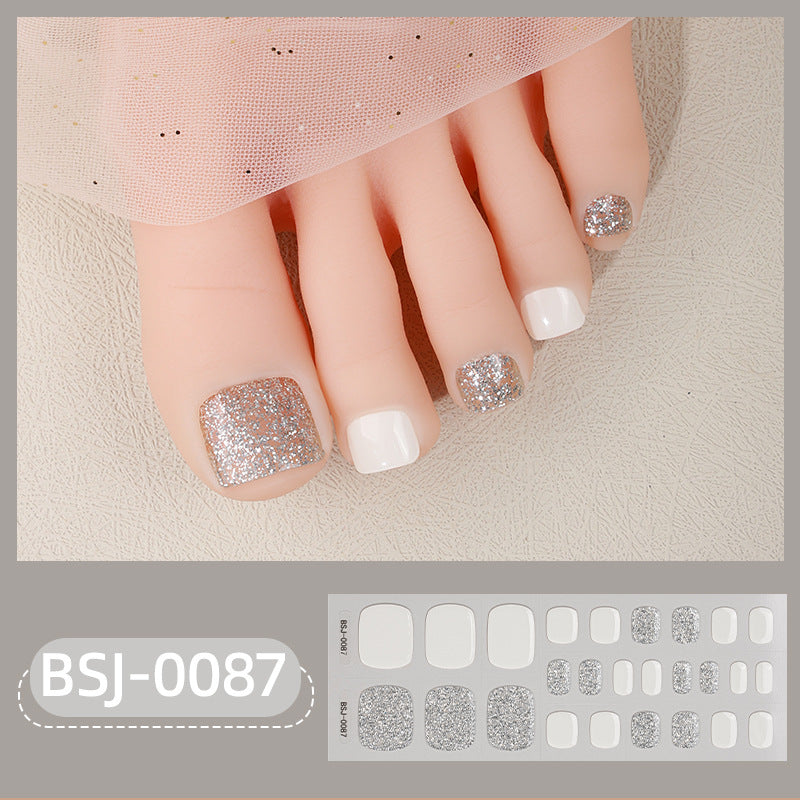 Foot Flash Pure Onion Jump Color Nail Stickers