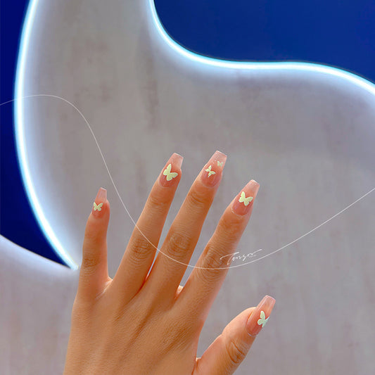 Thin Tough Wind Frosted Transparent Adhesive Nail Stickers