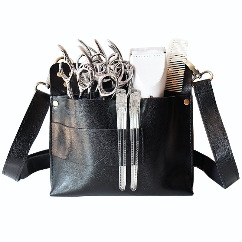 Kit de ciseaux de coiffeur Sac banane Épaule Accessoires de maquillage rétro