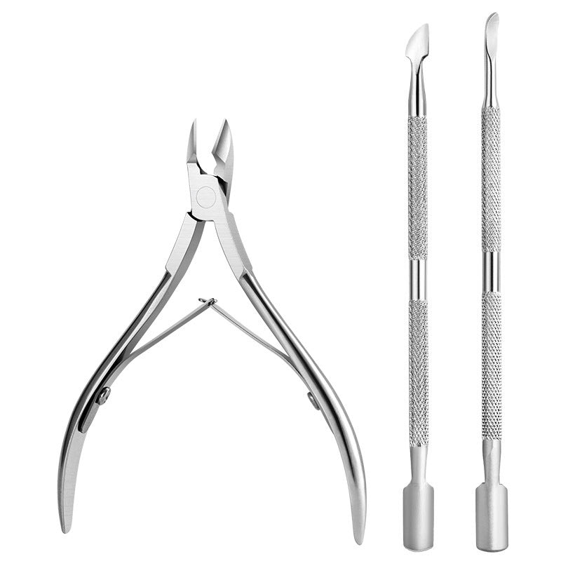 Ensemble d'outils pour ongles, limes, coupe-cuticules et peaux mortes en acier inoxydable