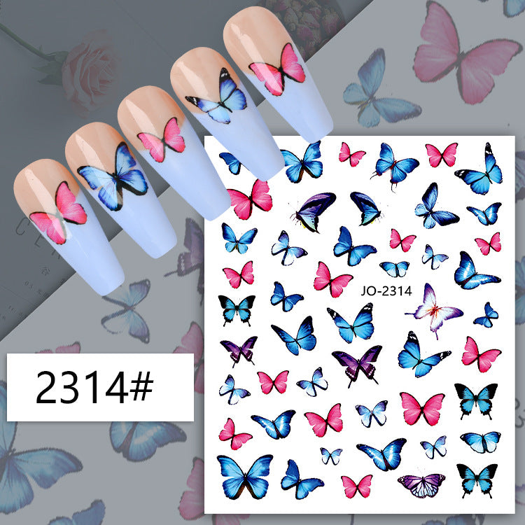 Butterfly Beauty Decals Colorful Small Decorative Nail Stickers