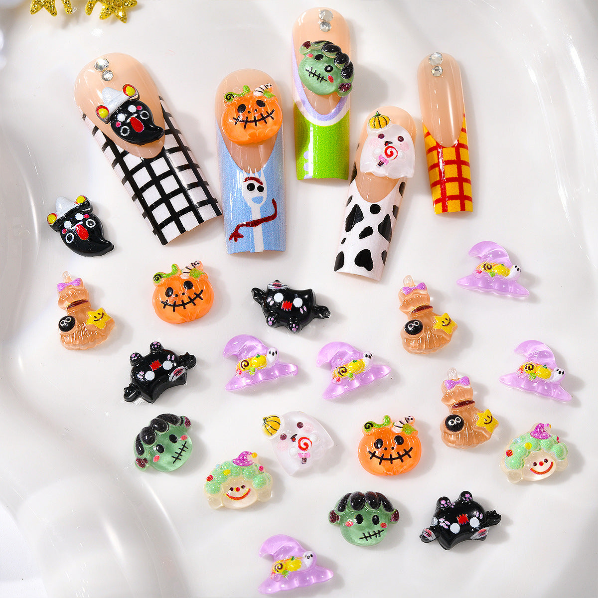 Series Cartoon Ornament Funny Personality Clown Nail Care Nail Art