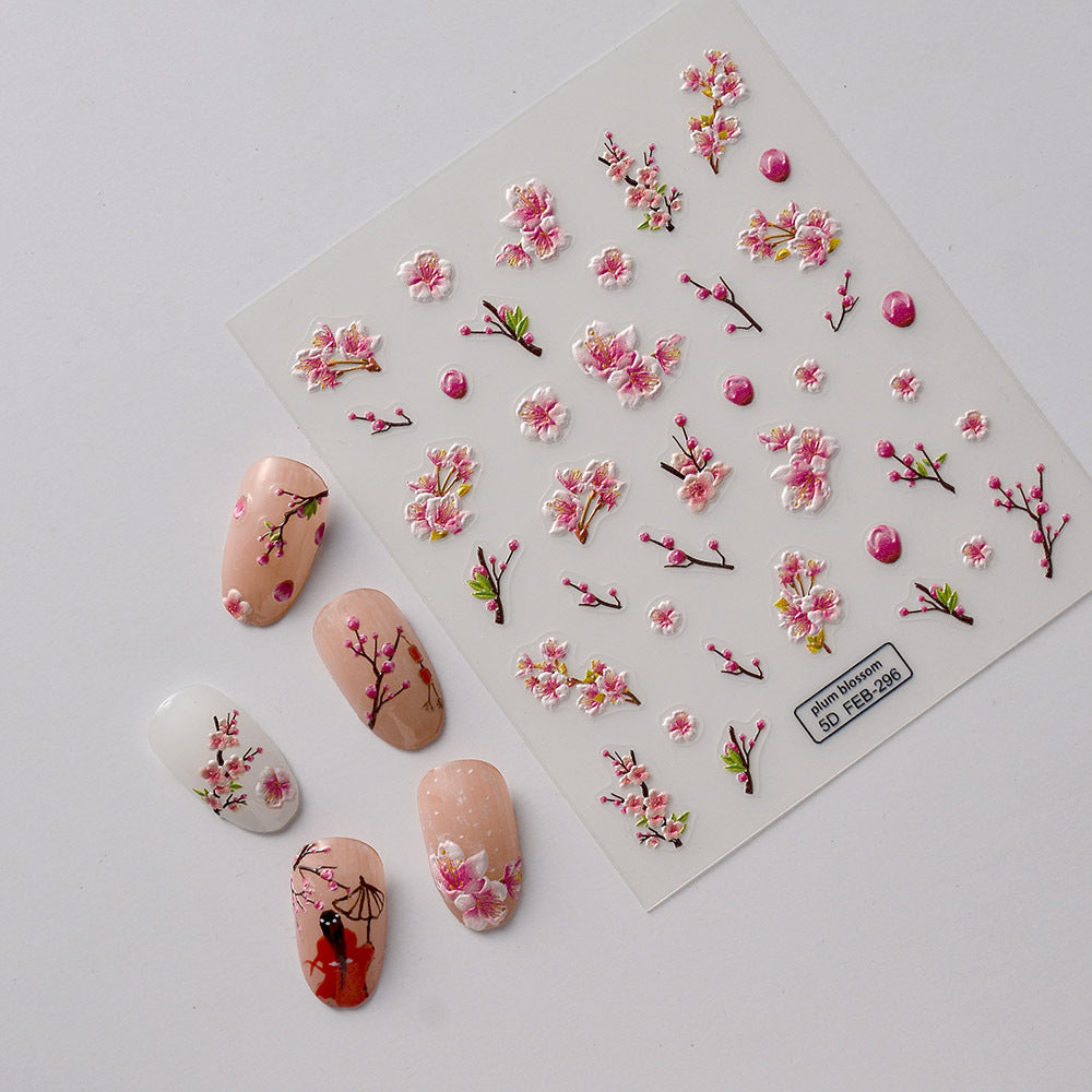 Hot Mining Relief Adhesive 3d Cute Little Duck Nail Stickers