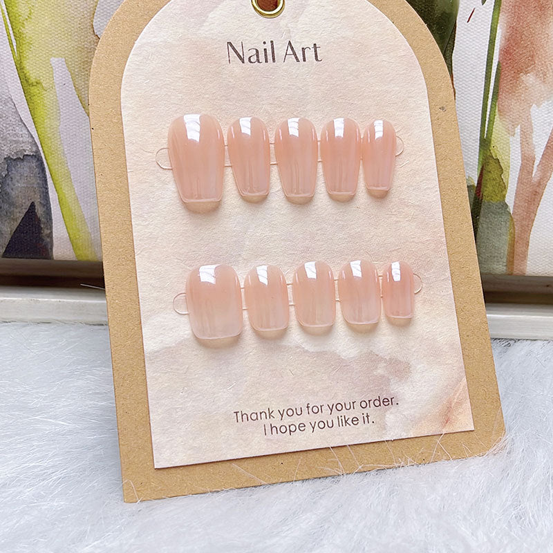 Kw Electroplating Summer Therapy White Tip Handmade Wear Nail Stickers