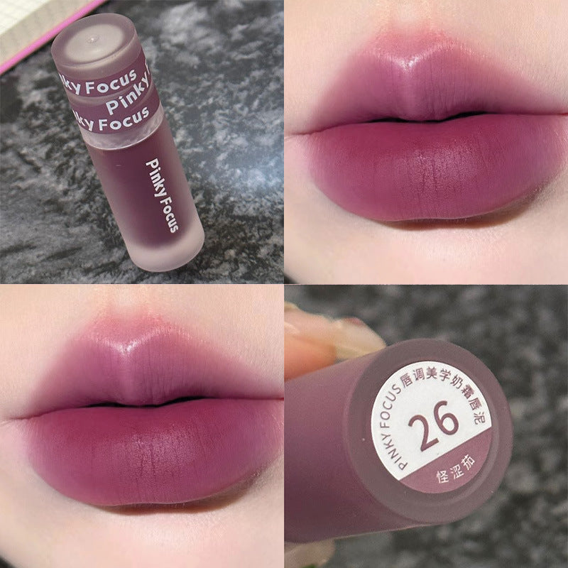 Gloss à lèvres Veet Milk Cream Mud Color Lacquer pour femme