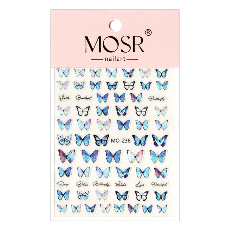 Sweet Potato Butterfly Relief Three-dimensional Cute Nail Stickers