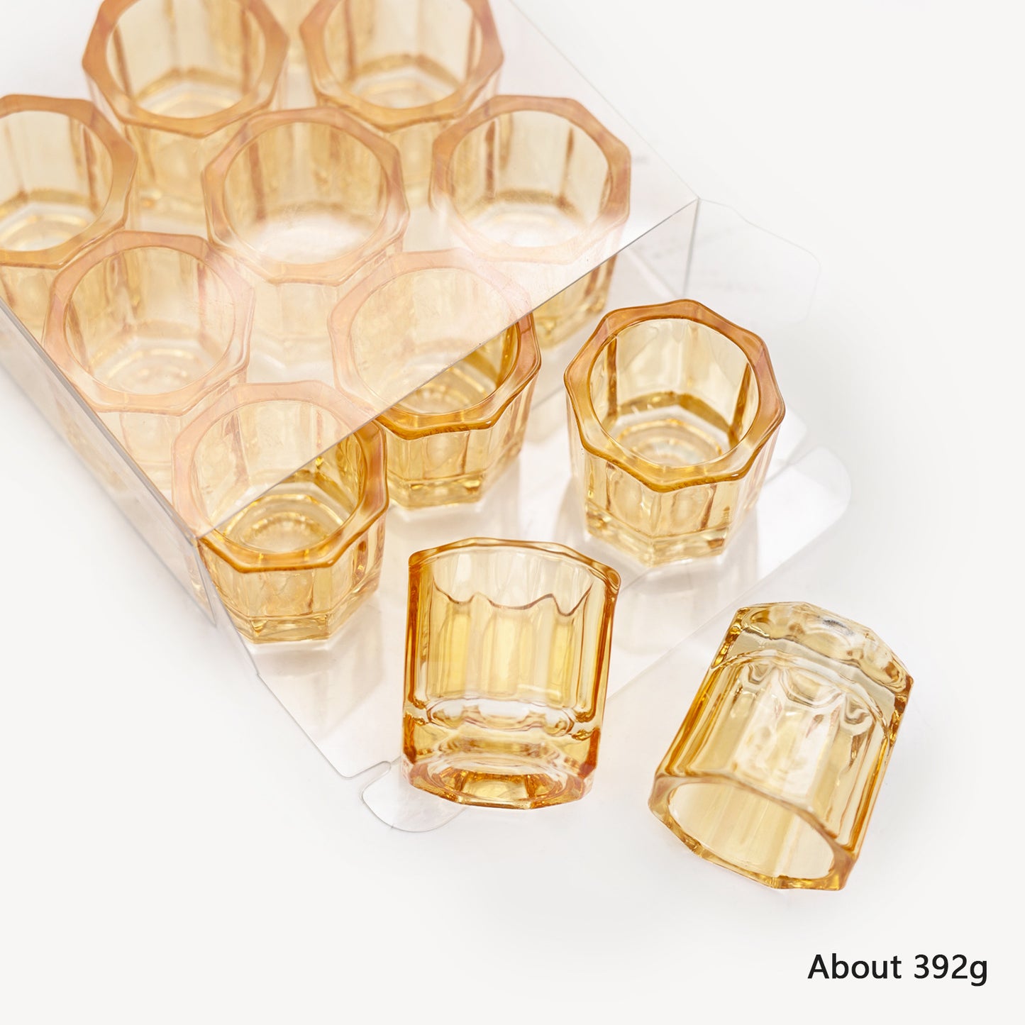 Ensemble d'outils pour ongles transparents pour verres en cristal et verres de nettoyage sans couvercle