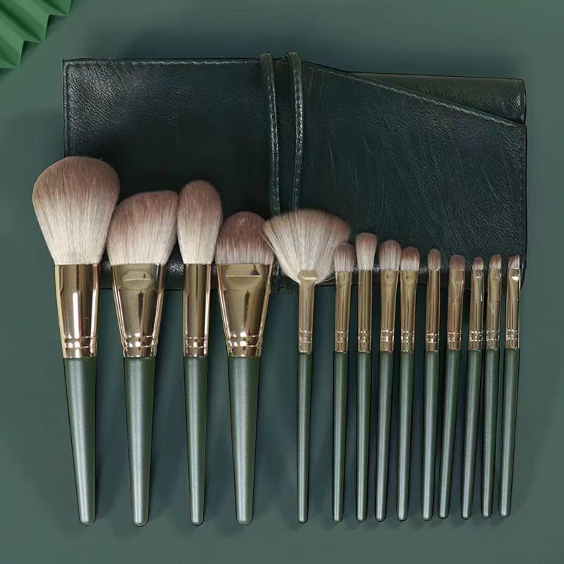 Green Cloud Brush Powder Suit Full Of Makeup Brushes Accessories