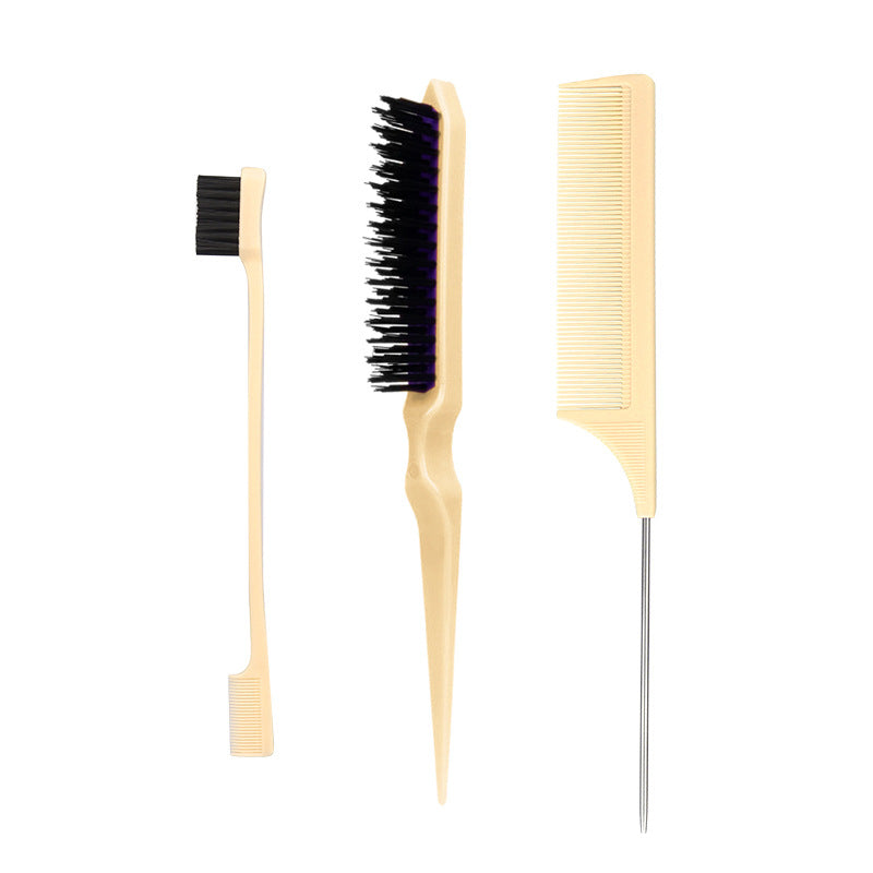 Brosse à sourcils Style Edge Control Partition Brosses et peignes à cheveux à queue pointue