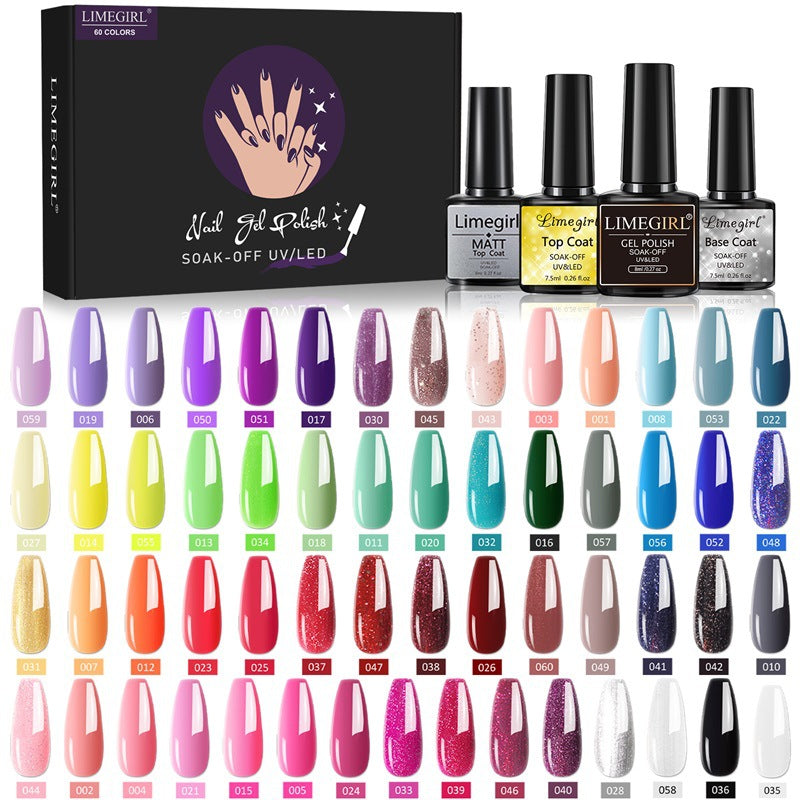 Ensemble d'outils amovibles pour ongles UV avec gel de manucure coloré