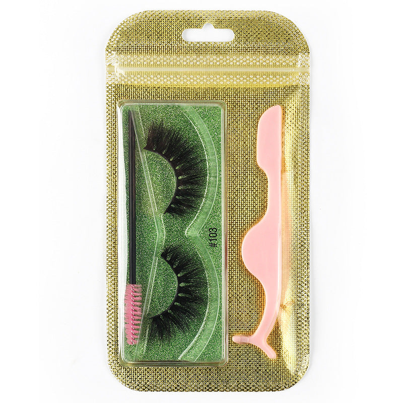 Eyelashes Natural Thick Pair Of Fast False Lashes