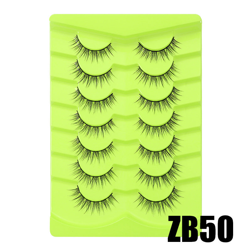 Large Capacity Pairs Of Green Fox Series False Lashes