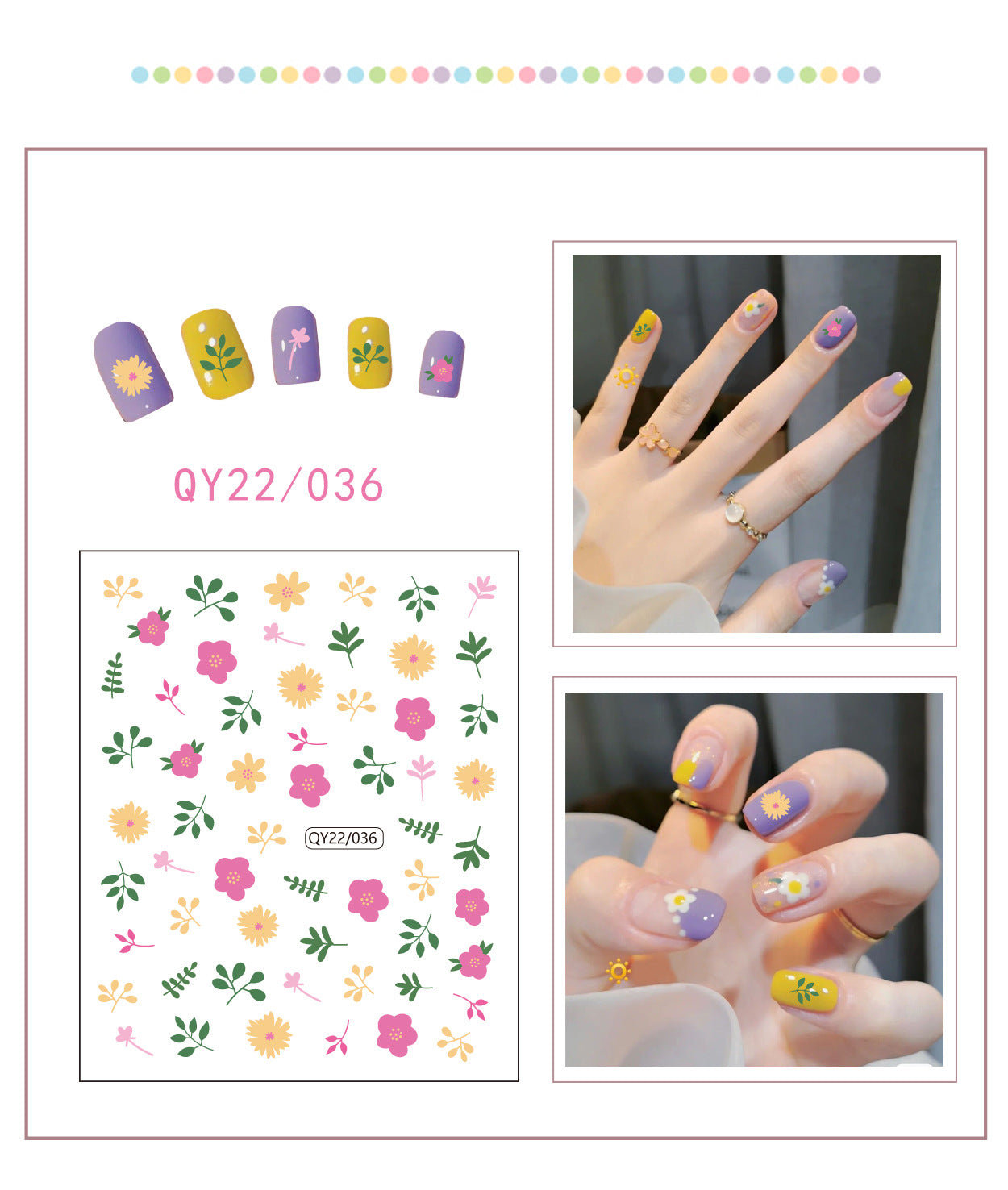 Little Bear Cartoon Cute Animal Unicorn Nail Stickers