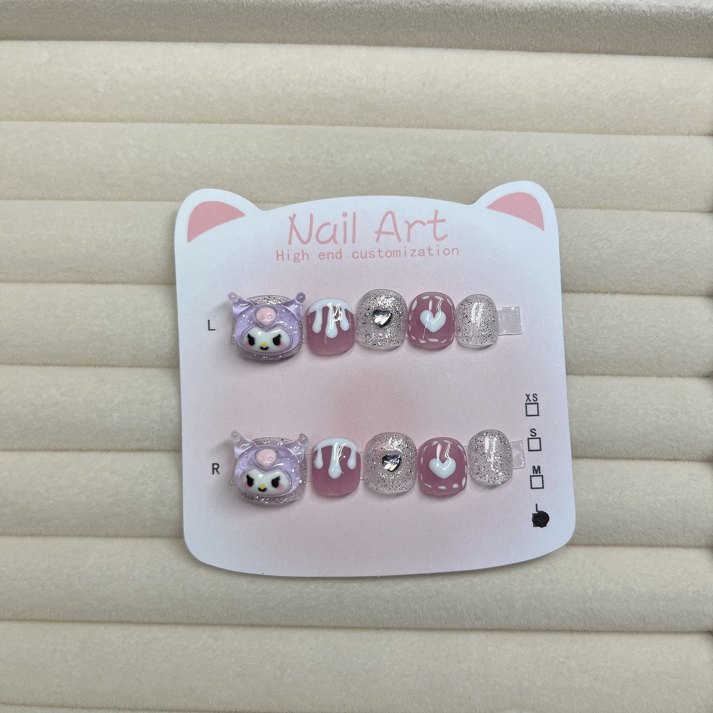 Autocollants pour ongles Little Beaver faits à la main pour enfants