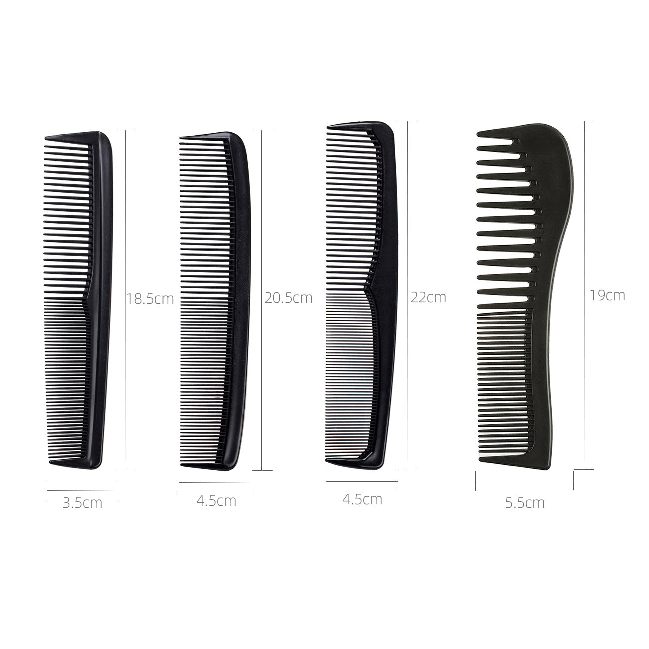 Brosses et peignes à cheveux en plastique noir officiels Soft Flesh