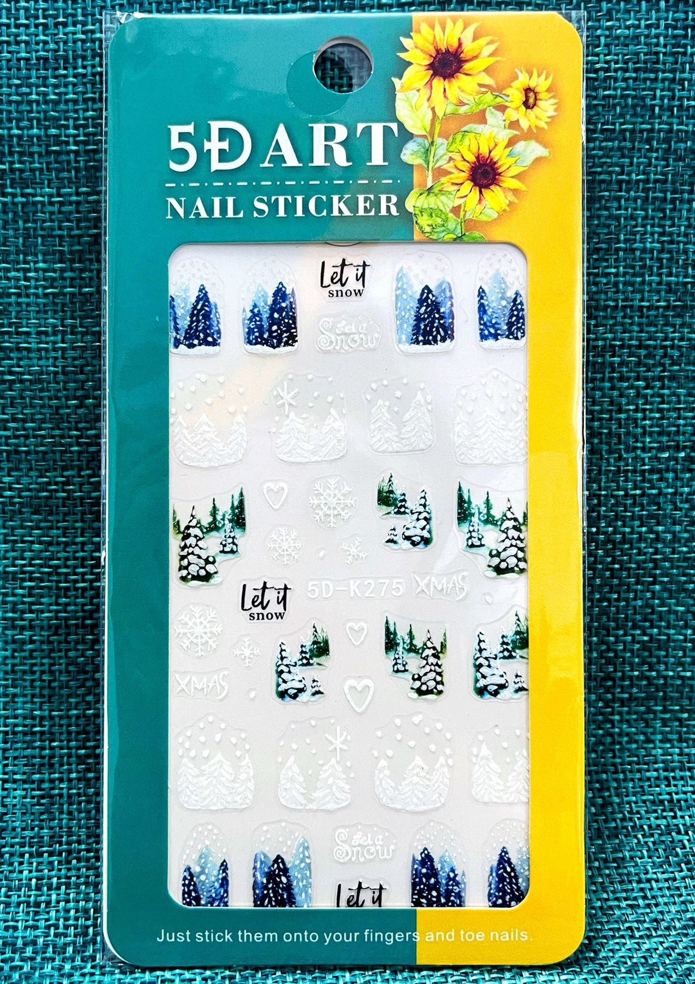 Relief Halloween Beauty Applique Gold Powder Nail Stickers