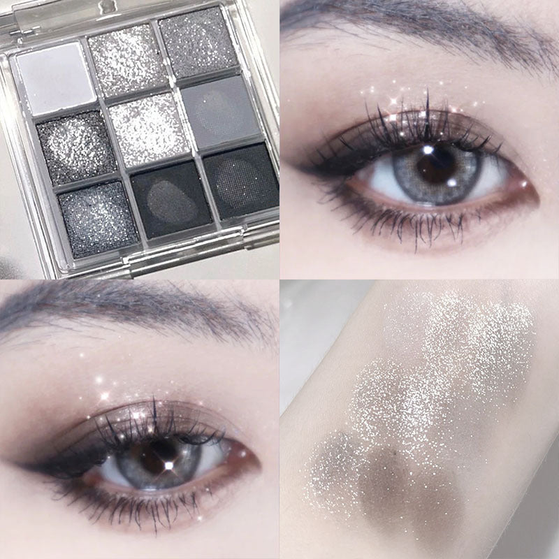 Smoky Metal Shimmer Matte Sier Halloween Eyeshadow