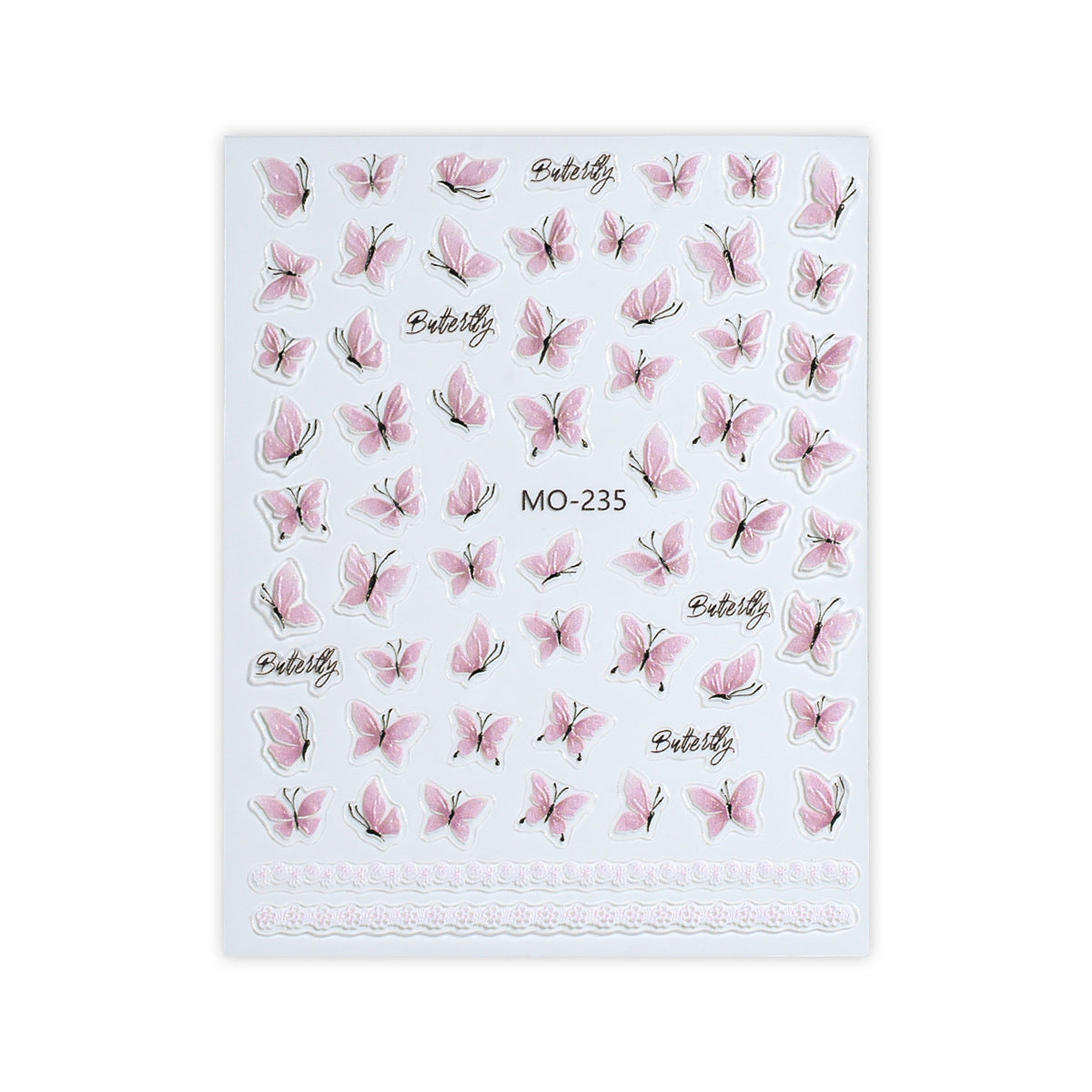 Glamorous Butterfly Ornament Three-dimensional Patch Decal Nail Stickers