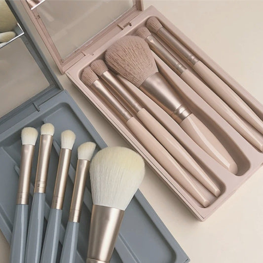 Matching Mini Brush Suit Travel Portable Boxed With Mirror Makeup Brushes Accessories