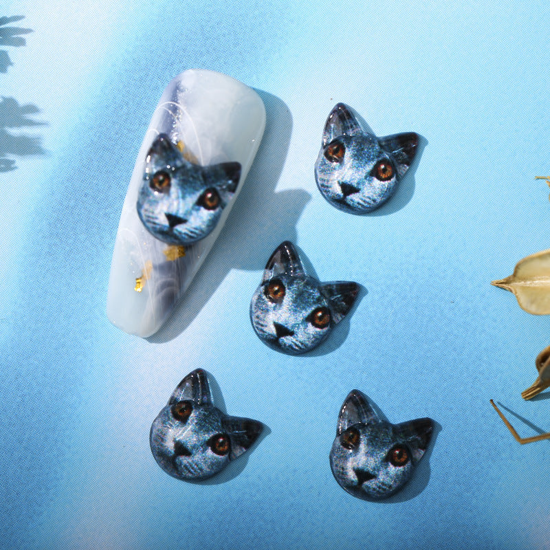 Kitty Animal Three-dimensional Smart Color Glossy Nail Care Nail Art