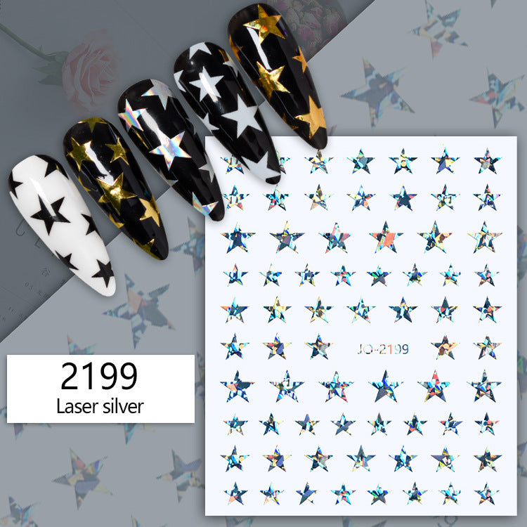 Five-pointed Star Colors Decals Wear Ornament Nail Stickers