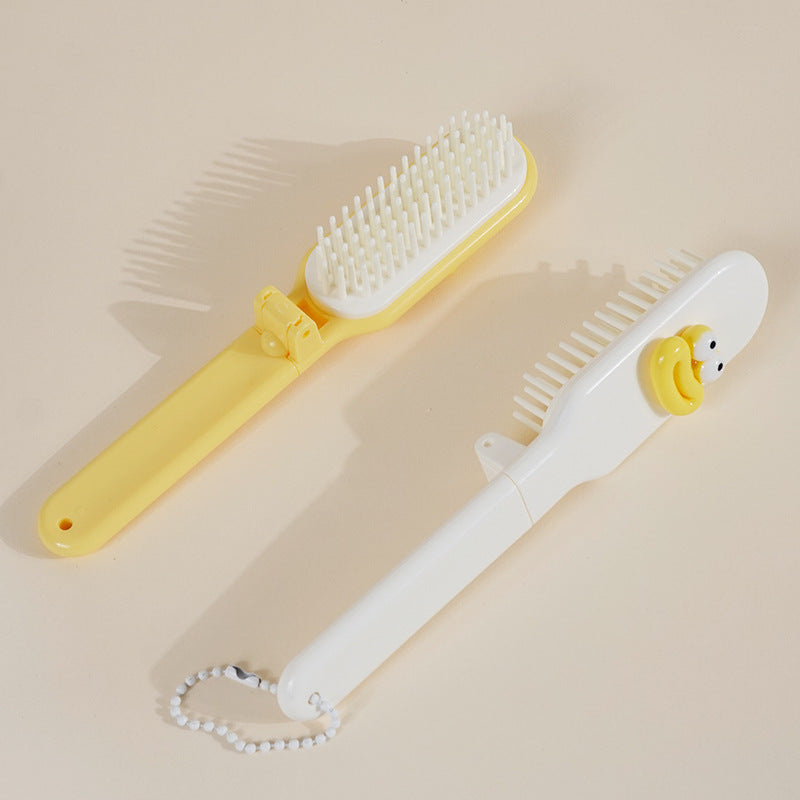 Massage Hairdressing Cartoon Foldable Mini Convenient Hair Brushes & Combs