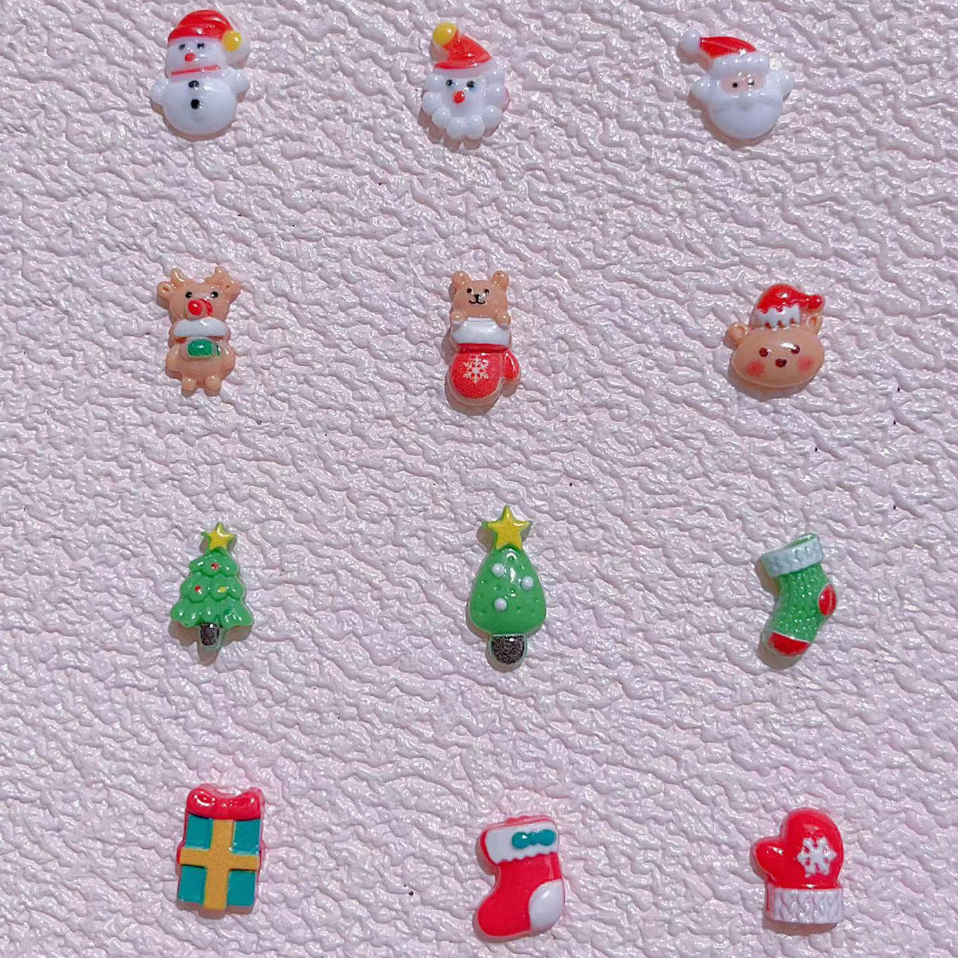 Resin Glossy Christmas Old Tree Elk Nail Care Nail Art